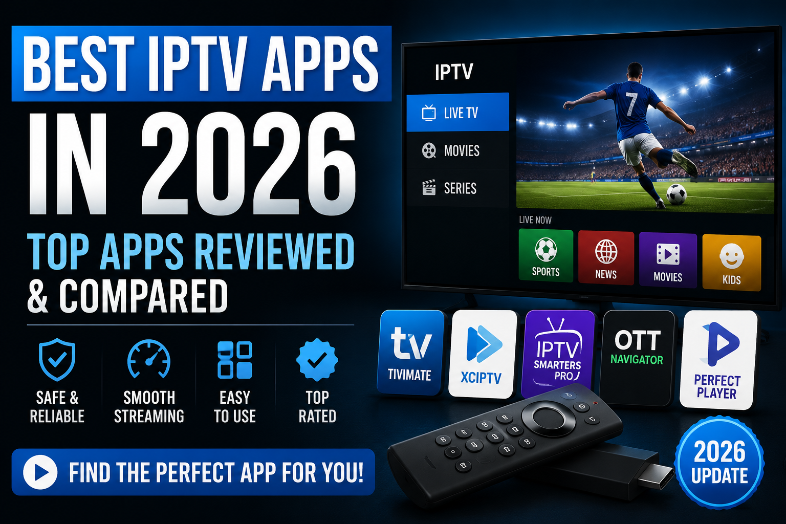 Best IPTV Apps in 2026 – Top Apps Reviewed & Compared